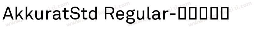 AkkuratStd Regular字体转换